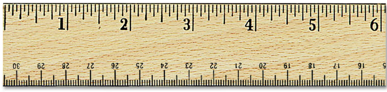 two inch ruler