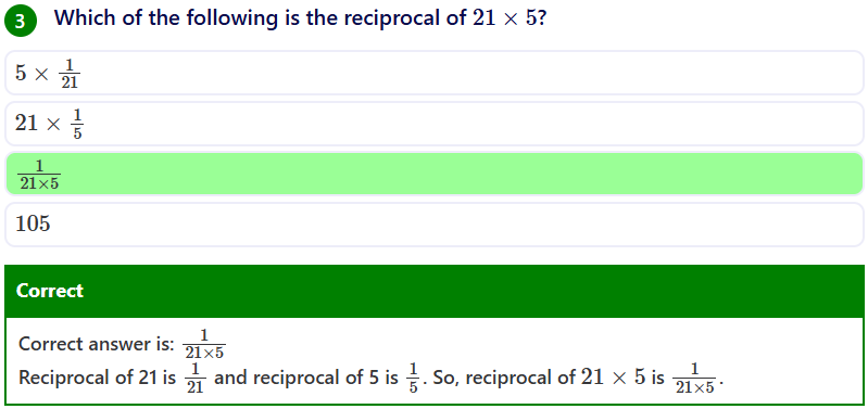 SplashLearn reciprocal